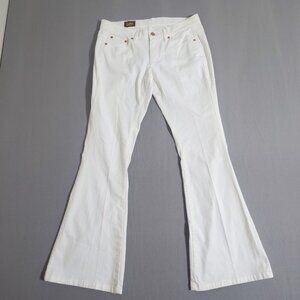 Lee jeans women's junior size 11X32 white colour flare western cowgirl